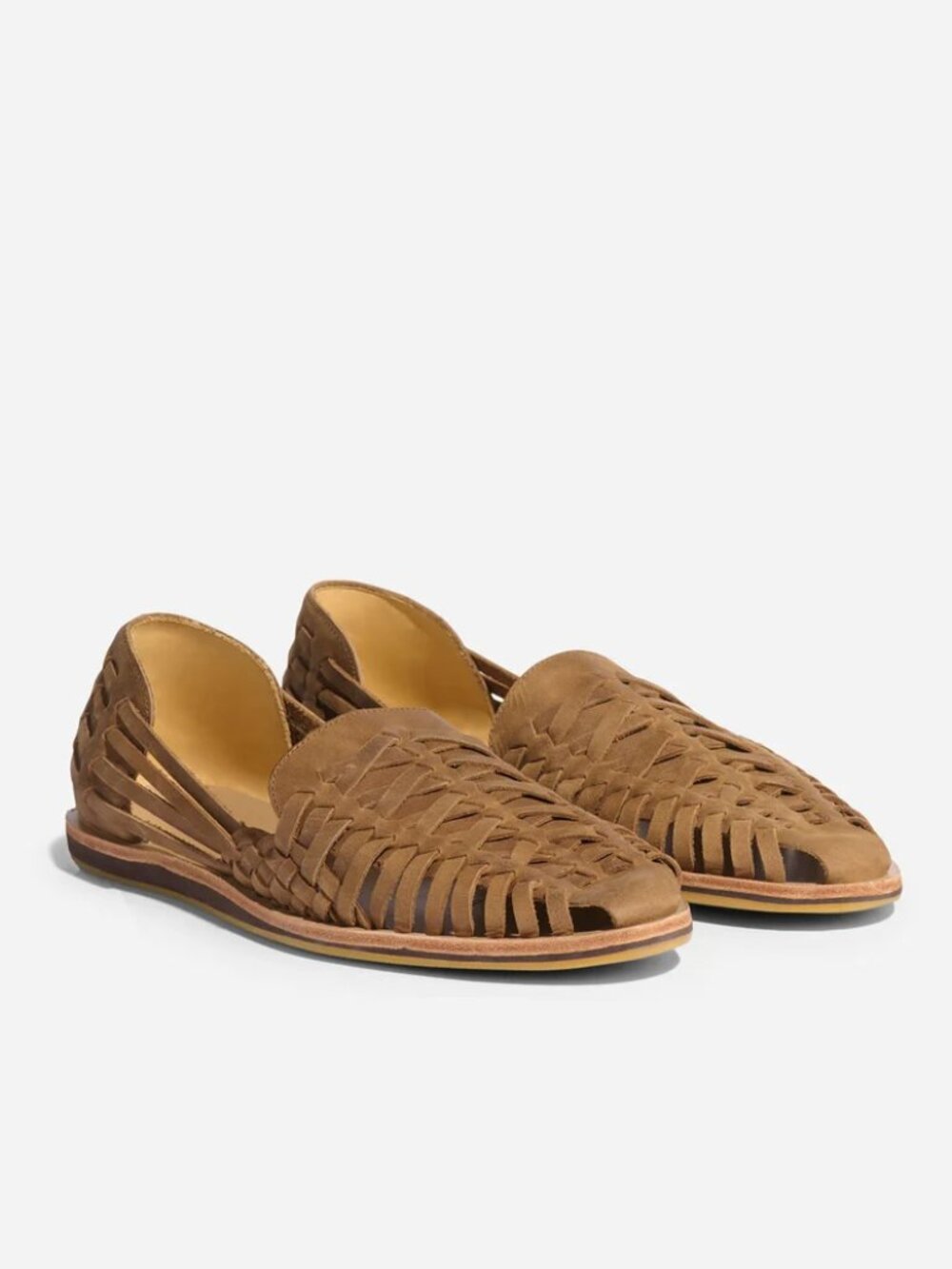 Nisolo Huarache Sandal 1.0 in Suede Tobacco Size 9
